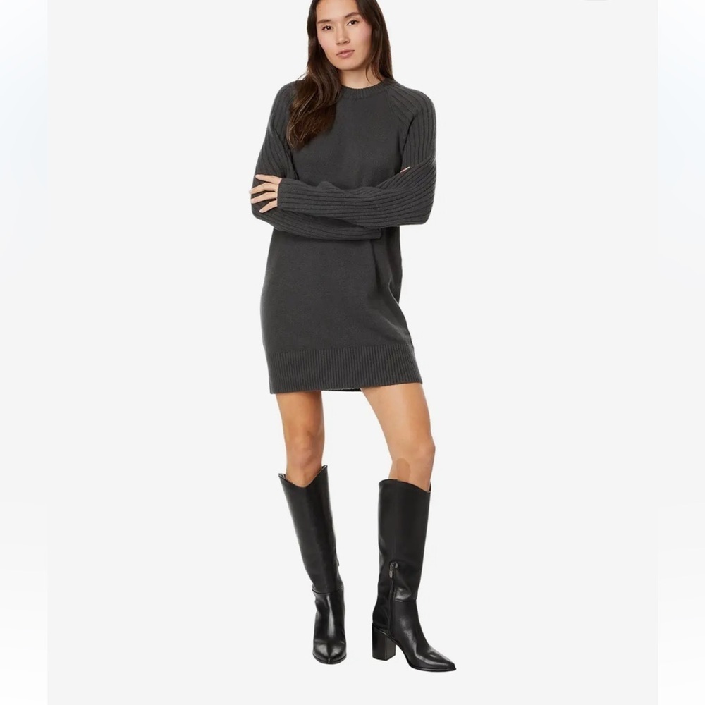 SANCTUARY Urban Girl Knee Length Sweater Dress Size XL Color Mineral Dark Grey
